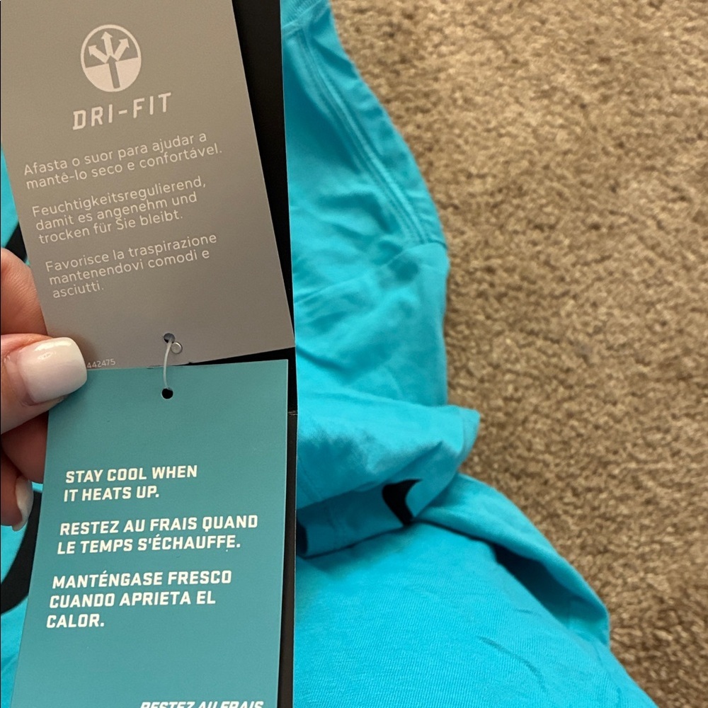 Nike Teal Dri-FIT Tee Basketball size S NWT - Picture 4 of 7